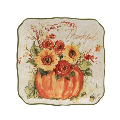  Set Of 4 Harvest Morning Canape Dining Plates - Certified International