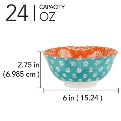  Certified International Set Of 6 30oz Carnival All Purpose Bowls