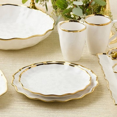  Certified International (Set Of 4) 9" Regency Salad Plates Gold