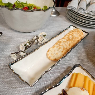  Certified International Regency Cracker Tray Silver