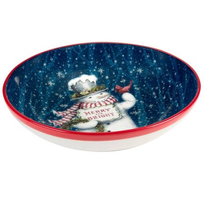  Certified International 128oz Snowman Greetings Serving/Pasta Bowl