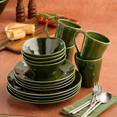  Certified International (Set Of 4) 11" Dinner Plates Verde