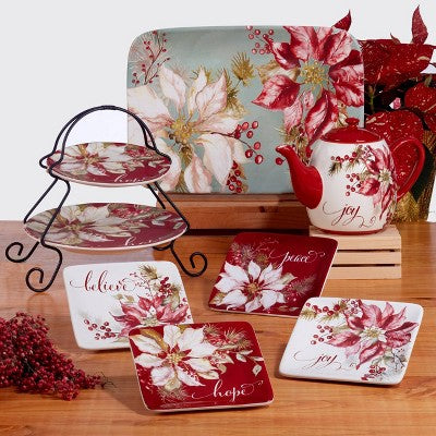  Certified International Winters Joy Rectangular Platter