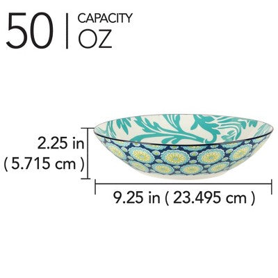  Certified International Set Of 6 40oz Tapestry Soup/Pasta Bowls