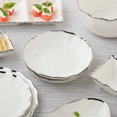  Certified International (Set Of 4) 36oz Soup Bowls Regency Silver