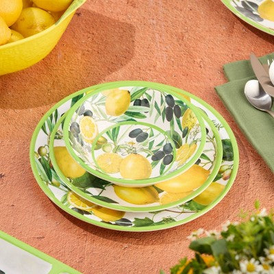  Certified International 12pc Limone Melamine Dinnerware Set