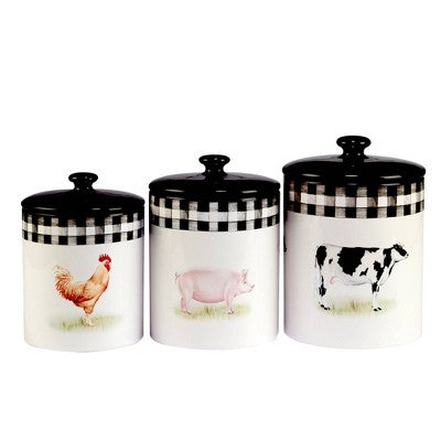  3pc On The Farm Canister Set - Certified International