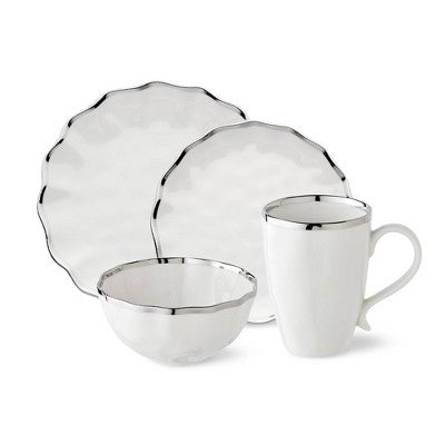  Certified International 16pc Dinnerware Set Regency Silver