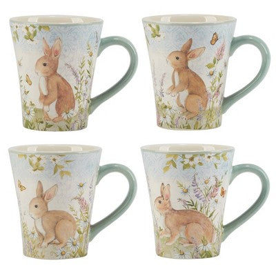  Certified International (Set Of 4) 16oz Easter Meadow Mugs