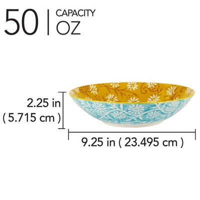  Certified International Set Of 6 40oz Carnival Soup/Pasta Bowls