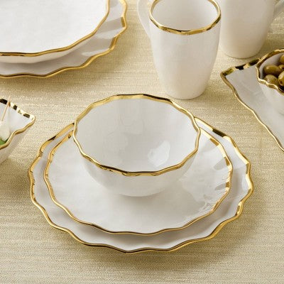 Certified International (Set Of 4) 11" Regency Dinner Plates Gold