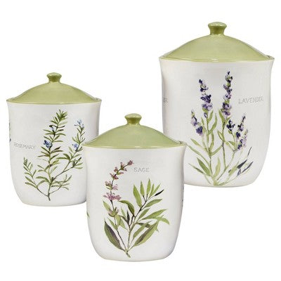  3pc Fresh Herbs Canister Set - Certified International