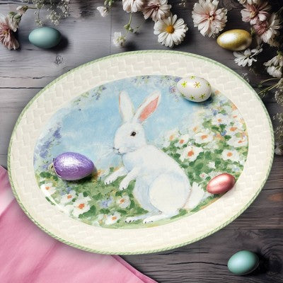  Certified International 12" Easter Morning Oval Platter