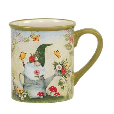  Set Of 4 Garden Gnomes Assorted 18oz Mugs - Certified International