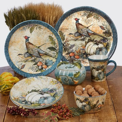  11" 4pk Earthenware Harvest Gatherings Dinner Plates - Certified International