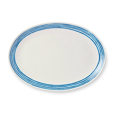  Certified International 12" Oval Platter Dockside Blue