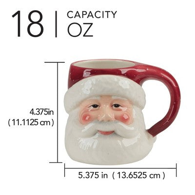  Certified International Set Of 4 18oz Santa's Secret Mugs