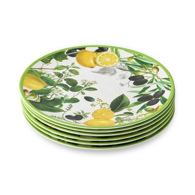  Certified International (Set Of 6) 11" Limone Melamine Dinner Plates