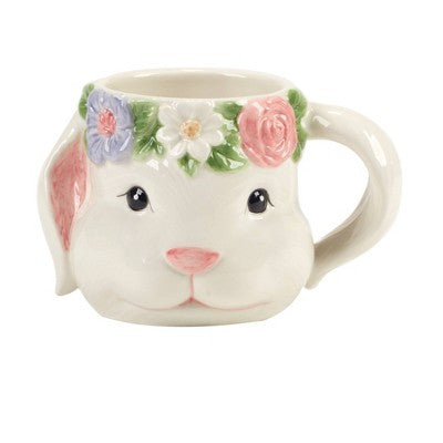  Certified International (Set Of 4) 18oz Easter Morning 3D Bunny Mugs