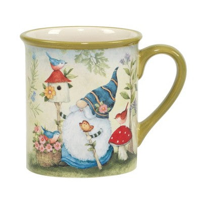  Set Of 4 Garden Gnomes Assorted 18oz Mugs - Certified International