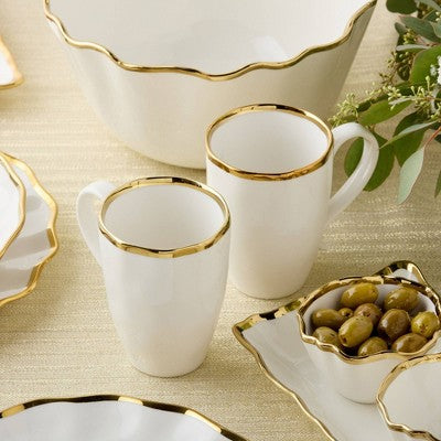  Certified International (Set Of 4) 18oz Regency Mugs Gold