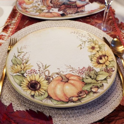  Certified International Set Of 4 Autumn Breeze Dinner Plates
