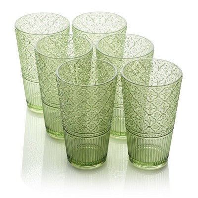  Certified International (Set Of 6) 22oz Acrylic Ice Tea Glasses Victoria