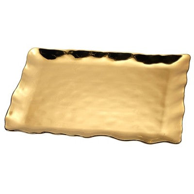  Certified International Gold Coast Rectangular Platter