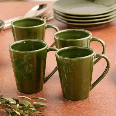  Certified International (Set Of 4) 18oz Mugs Verde