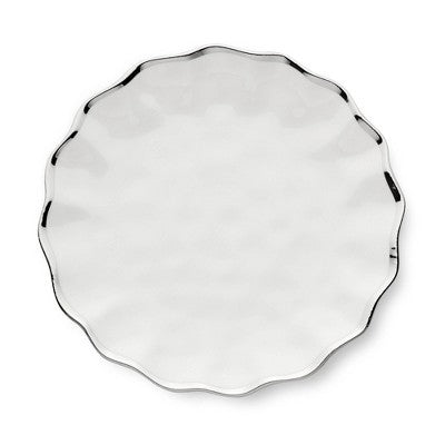  Certified International (Set Of 4) 11" Dinner Plates Regency Silver