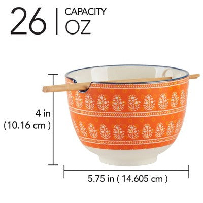  Certified International Set Of 2 26oz Carnival Ramen Bowls