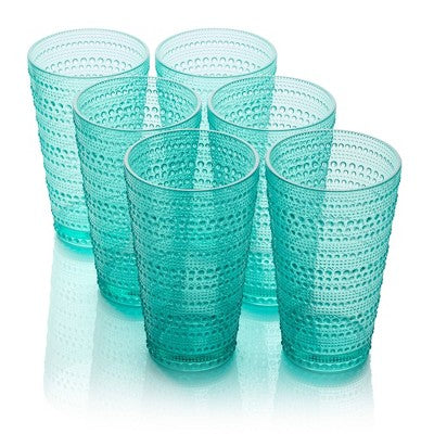  Certified International (Set Of 6) 22oz Acrylic Ice Tea Glasses Santa Fe