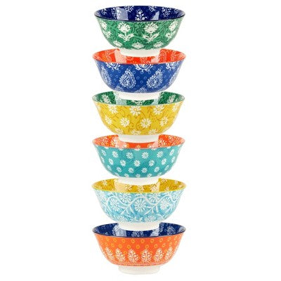  Certified International Set Of 6 30oz Carnival All Purpose Bowls