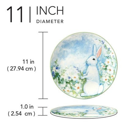  Certified International (set Of 4) 11" Easter Morning Dinner Plates