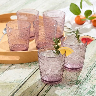  Certified International (Set Of 6) 16oz Acrylic Dof Glasses Santa Fe