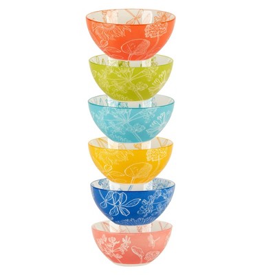  Certified International Set Of 6 Botanical All Purpose Bowls