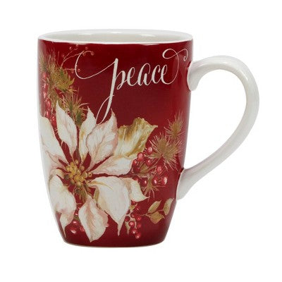  Certified International Set Of 4 Winters Joy 22oz Mugs