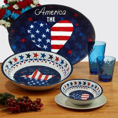  5pc Stars And Stripes Salad/Serving Set - Certified International