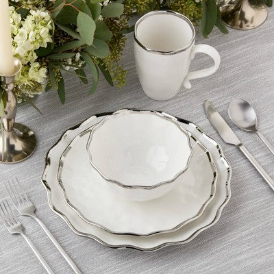  Certified International 16pc Dinnerware Set Regency Silver