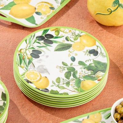  Certified International (Set Of 6) 11" Limone Melamine Dinner Plates