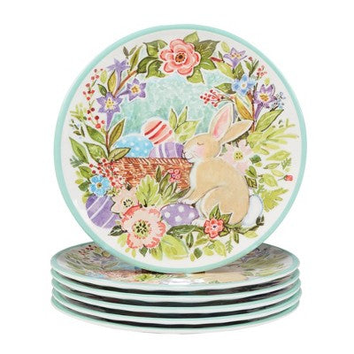  Set Of 6 Joy Of Easter Melamine Salad Plates - Certified International
