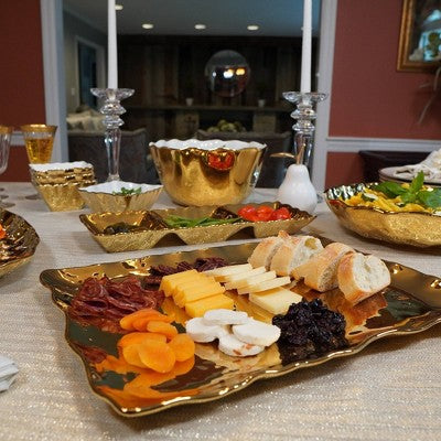  Certified International Gold Coast Rectangular Platter