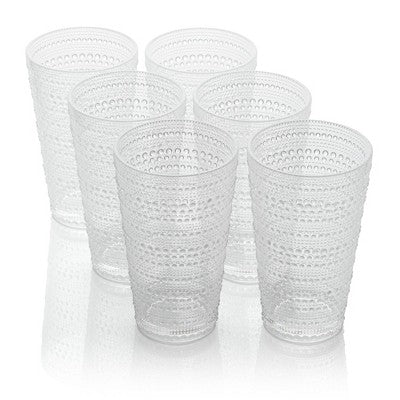  Certified International (Set Of 6) 22oz Acrylic Ice Tea Glasses Santa Fe