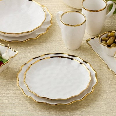  Certified International (Set Of 4) 9" Regency Salad Plates Gold