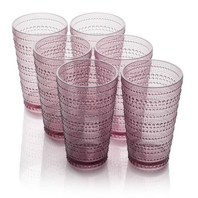  Certified International (Set Of 6) 22oz Acrylic Ice Tea Glasses Santa Fe