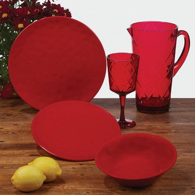  Certified International Solid Color Melamine Bowls 22oz Red - Set Of 6