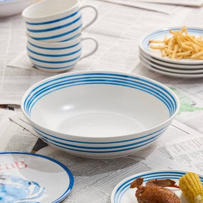  Certified International 112oz Serving Bowl Dockside Blue