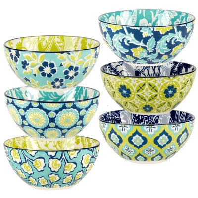  Certified International Set Of 6 13oz Tapestry All Purpose Bowls
