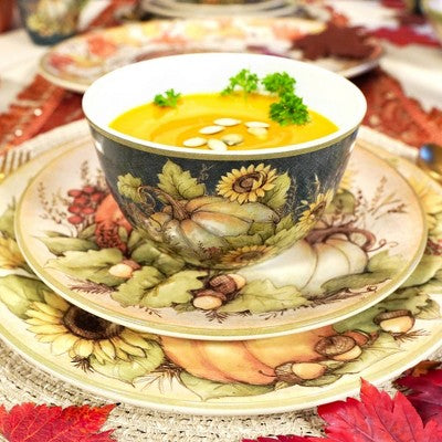  Certified International Set Of 4 24oz Autumn Breeze Ice Cream Bowls