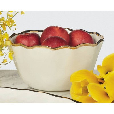  Certified International 144oz Regency Deep Bowl Gold